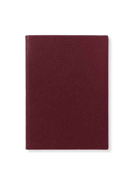 SMYTHSON - Soho Notebook, Dark Cherry - Front