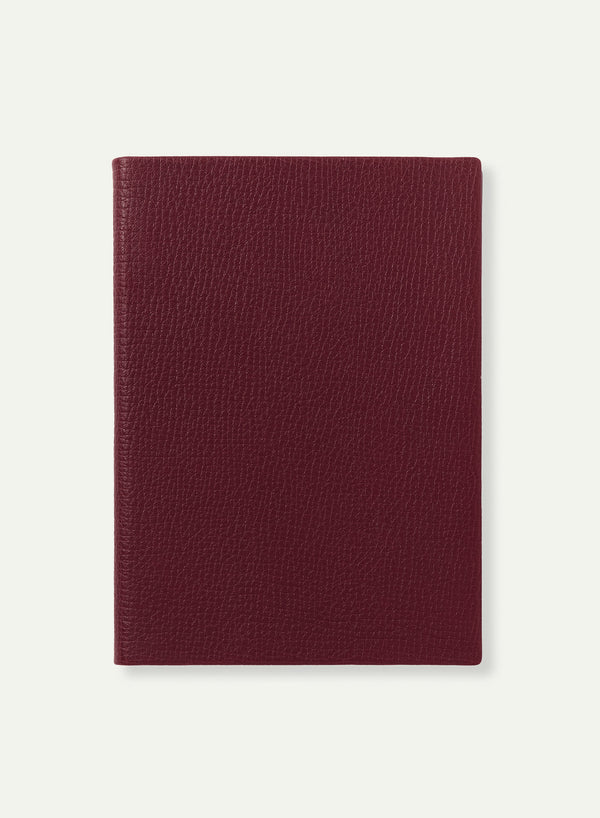 SMYTHSON - Soho Notebook - Ludlow Leather - Dark Cherry - Front