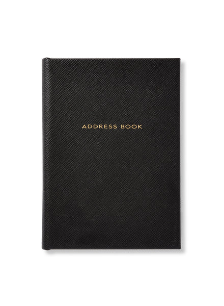 SMYTHSON - Panama Leather Address Book - Black - Front