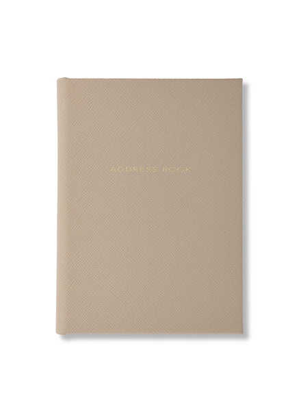 SMYTHSON - Panama Leather Address Book - Sandstone - Front