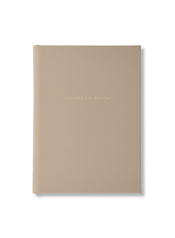 SMYTHSON - Panama Leather Address Book - Sandstone - Front