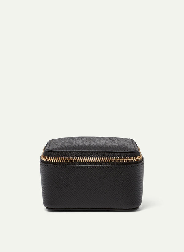 SMYTHSON - Trinket Case - Crossgrain Leather - Medium - Black - Front