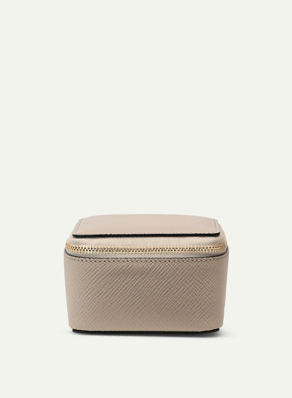 SMYTHSON - Trinket Case - Crossgrain Leather - Medium - Sandstone - Front