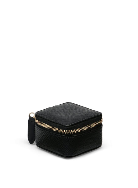 SMYTHSON - Panama Square Trinket Case, Black - Angle
