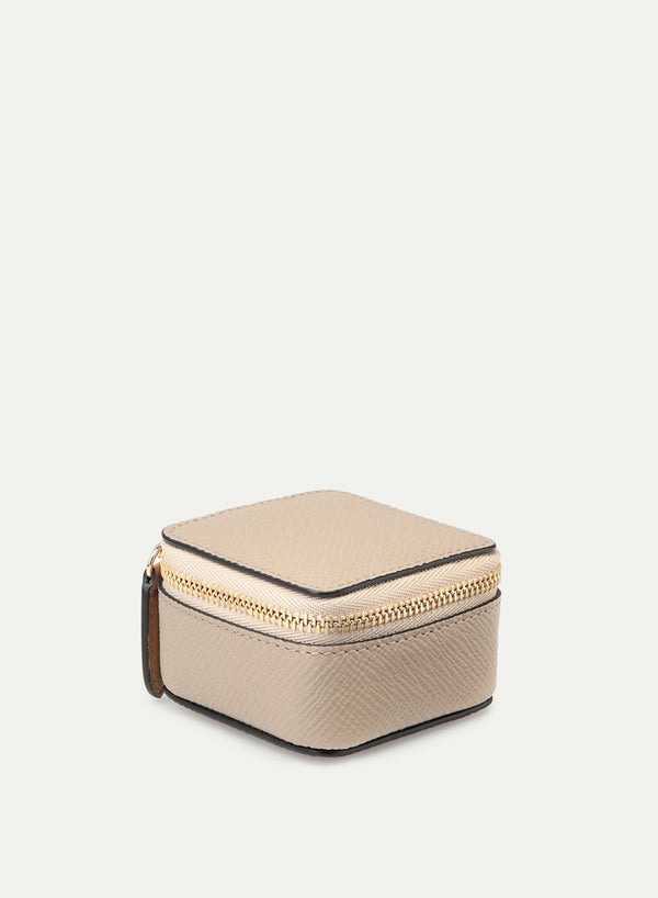 SMYTHSON - Trinket Case - Crossgrain Leather - Small - Sandstone - Side