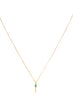 Enchanting Emeralds Baguette Gold Necklace - Detail