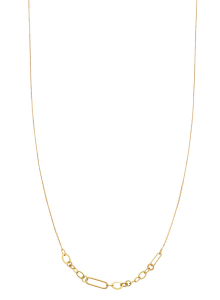 Linked With Love Long Gold Necklace - Detail