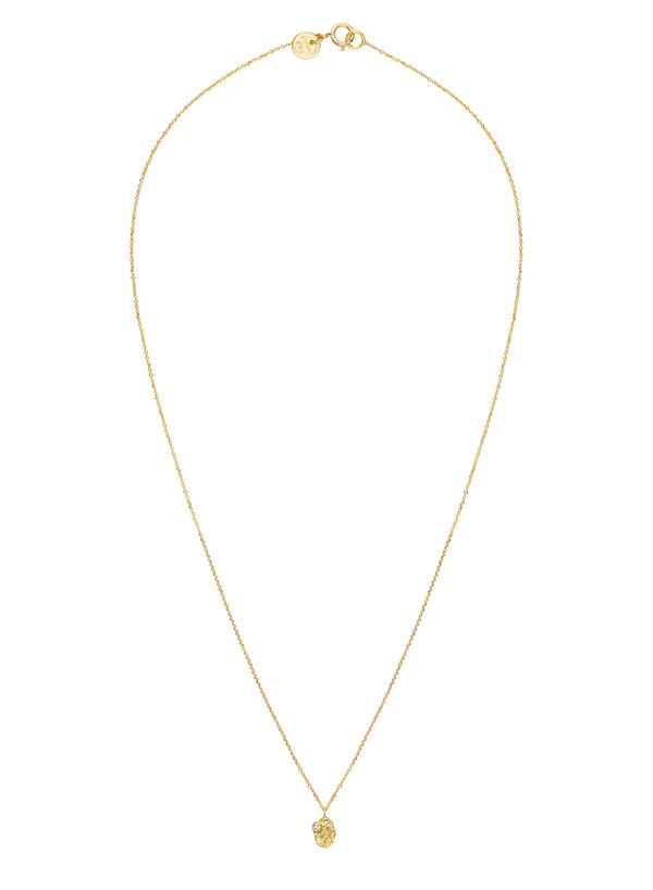 SWEET PEA - Moonscape Short Diamond Small Nugget Necklace - Flat