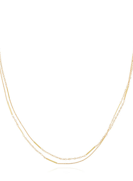 Sycamore Long Gold Necklace - Detail