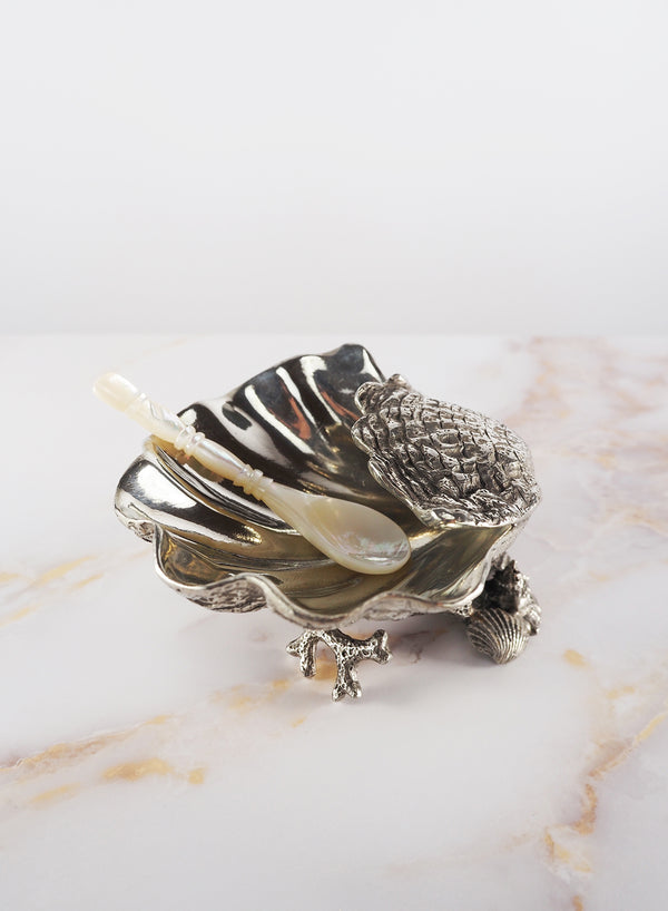 Silver Oyster Salt Cellar - Thomas Goode