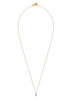 Blue Sapphire Drop Gold Necklace - flat