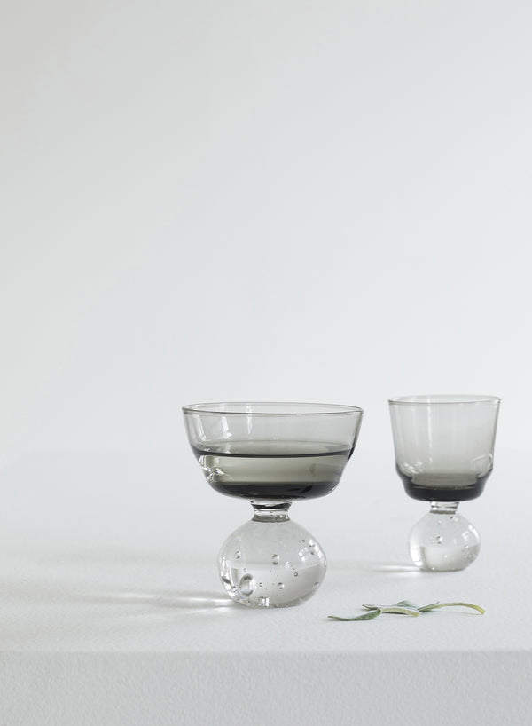 SET OF SIX "ETERNAL SNOW" SMALL GREY GLASSES - BELA SILVA - Lifestyle