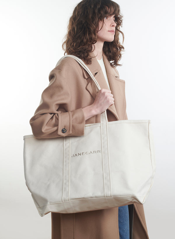 THE MONTAUK BAG - Large Cotton Canvas Tote - model 1