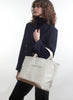 Medium Zipped Canvas Tote Bag - model 1