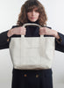 Medium Zipped Canvas Tote Bag - model 3