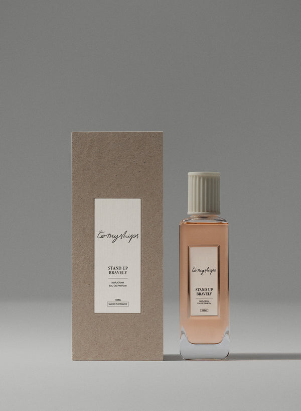 TO MY SHIPS Stand Up Bravely Marjoram Eau De Parfum, 100ml - Front and Box