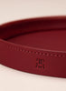 PARADISE ROW Oxblood Red Leather Trinket Tray - detail