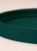 PARADISE ROW Forest Green Leather Trinket Tray - detail