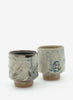 TROY TOWN -  Set of Two Tea Cups (Yunomi) with Hakeme Glaze - Lead Image