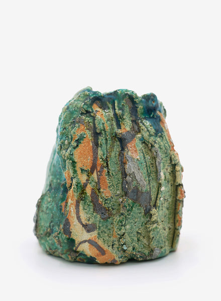 TROY TOWN - Shiga Oribe Bud Vase - Front