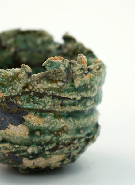 TROY TOWN - Shiga Oribe Guinomi (Sake / Espresso Cup) - Detail 