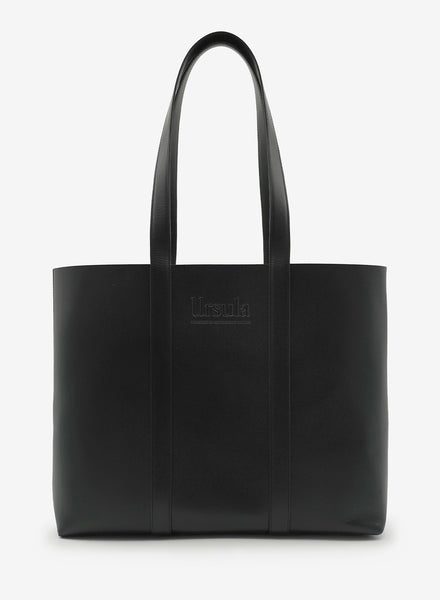 URSULA X JANECARR Leather Tote - Black - Front