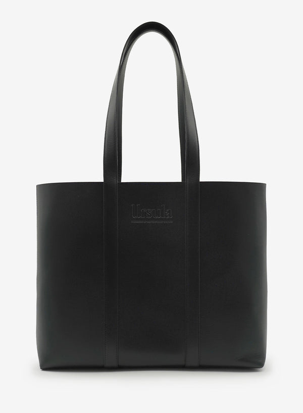 URSULA X JANECARR Leather Tote - Black - Front