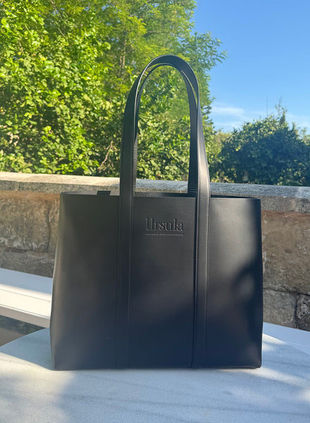 URSULA X JANECARR Leather Tote - Black - Lifestyle 1