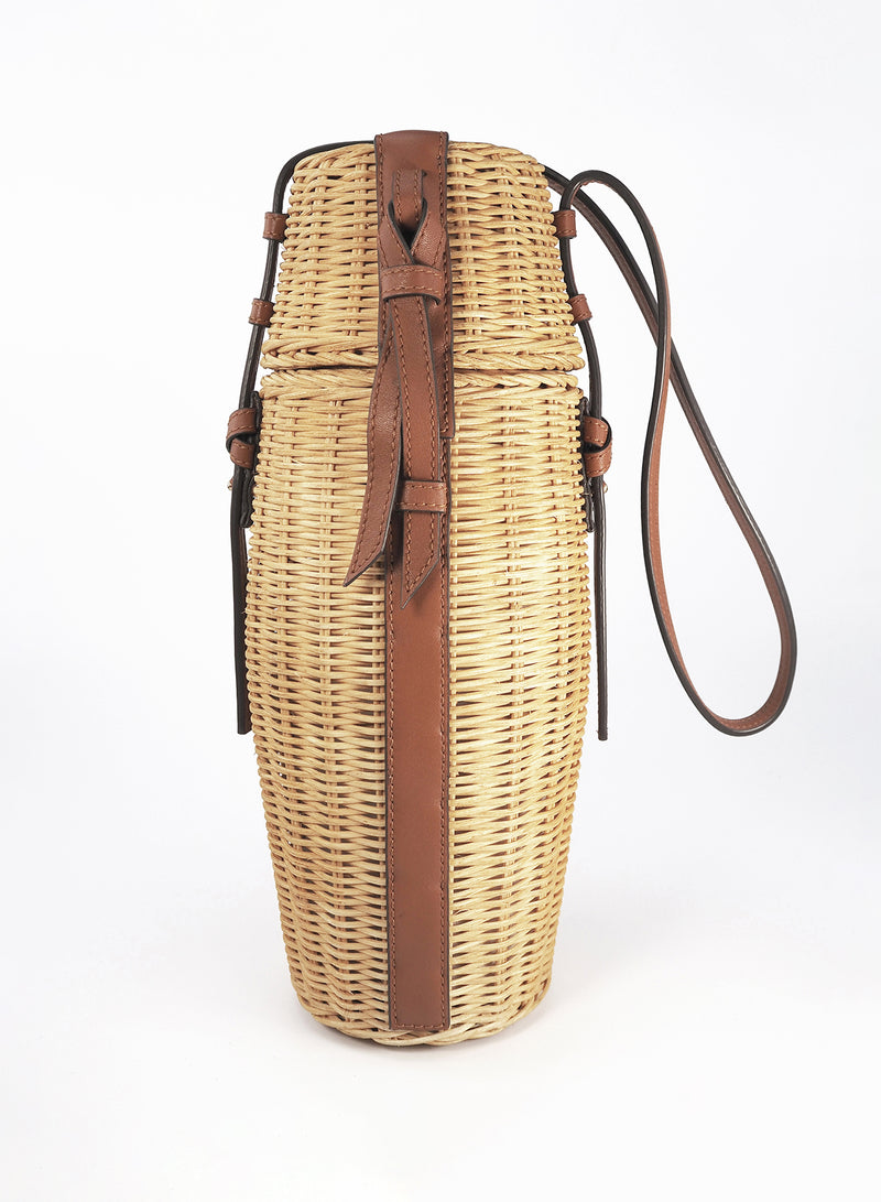 Natural Wicker Bottle Carrier ULLA JOHNSON - Main Image