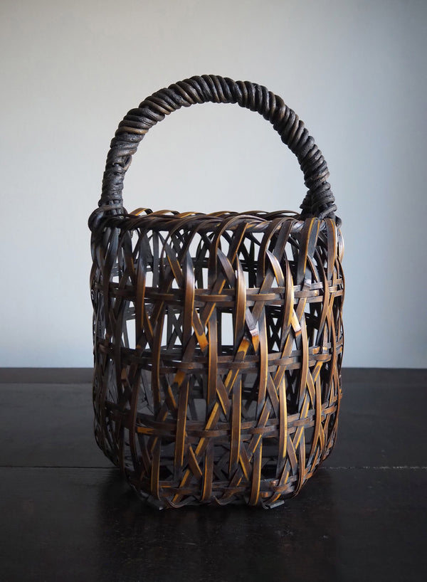 VINTAGE JAPANESE HANDWOVEN BAMBOO BASKET VI - Lead Image