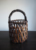 VINTAGE JAPANESE HANDWOVEN BAMBOO BASKET VI - Side 
