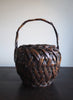 VINTAGE JAPANESE HANDWOVEN BAMBOO BASKET VII - Side 