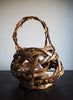 VINTAGE JAPANESE HANDWOVEN BAMBOO BASKET VIII - Front