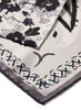 JANE CARR The Remix Foulard in Dalmatian, monochrome printed silk twill scarf – detail