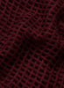 JANE CARR The Mesh Scarf in Raisin, burgundy grid woven cashmere scarf – detail