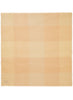 JANE CARR The Jenga Square in Biscuit, neutral multicolour checked lambswool scarf – flat