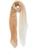 JANE CARR The Wave Carré in Ecru, neutral hand painted cashmere dégradé square - tied