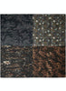JANE CARR The Medley Square in Army Green, khaki green printed modal and cashmere scarf – flat