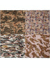 JANE CARR The Medley Square in Grey-green, neutral multicolour printed modal and cashmere scarf – flat