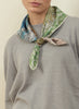 THE ATLAS PETIT FOULARD - Green multicolour printed silk twill scarf