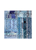 JANE CARR The Atlas Petit Foulard in Storm, blue printed silk twill scarf – flat