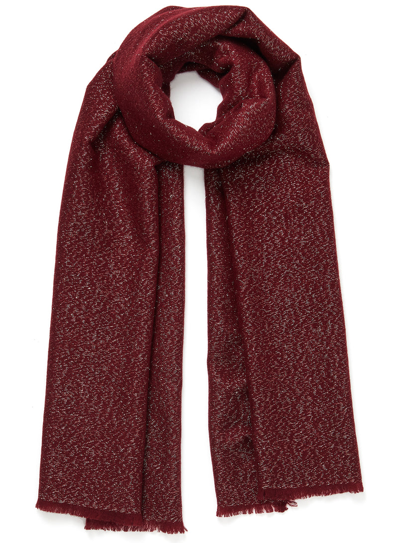 スカーフ LUREX CASHMERE SCARF Yarnz Cashmere & Silk Lurex Stripe Scarf- Camel - Yarnz