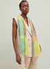 The Paradise Square, yellow, orange and green printed modal cashmere-blend scarf – model 2