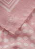 The Frutti Neckerchief, pale pink printed cotton silk-blend scarf - detail