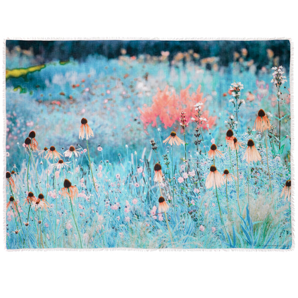 JANE CARR X Piet Oudolf and Hauser & Wirth Wrap - 'Bloom' printed modal cashmere wrap