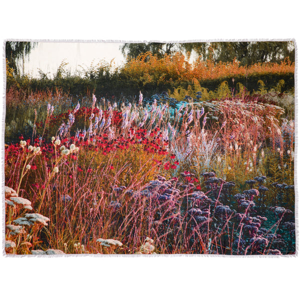 JANECARR X Piet Oudolf and Hauser & Wirth Wrap - 'Meadow' printed modal cashmere wrap