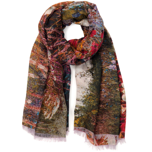 JANECARR X Piet Oudolf and Hauser & Wirth Wrap - 'Meadow' printed modal cashmere wrap